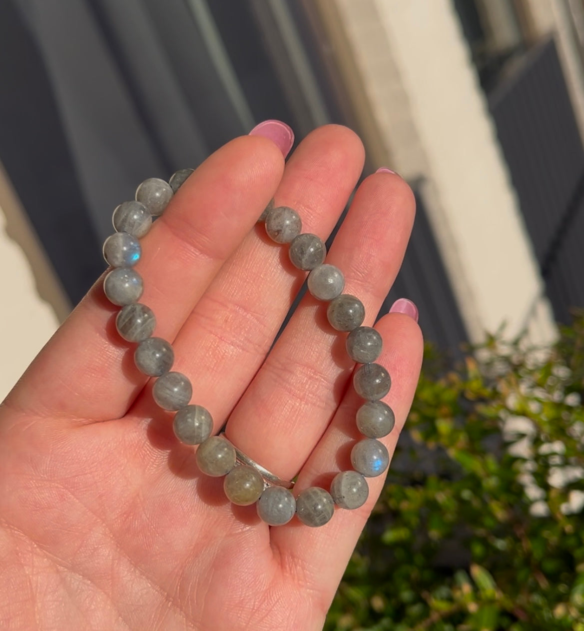 Labradoriet kogelarmband 8mm