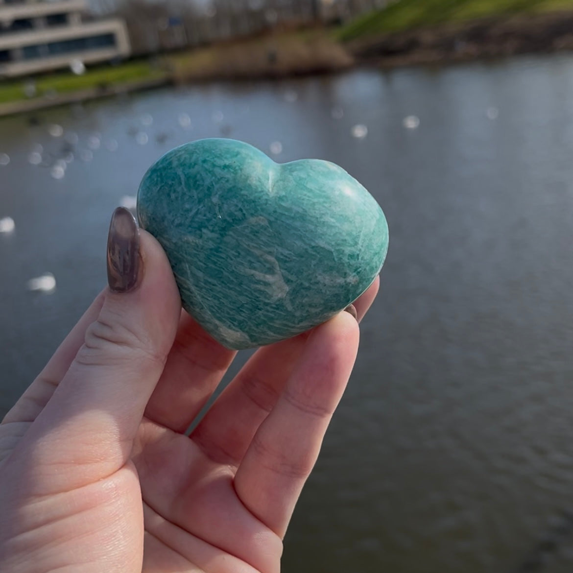 Amazoniet hart uit Madagaskar