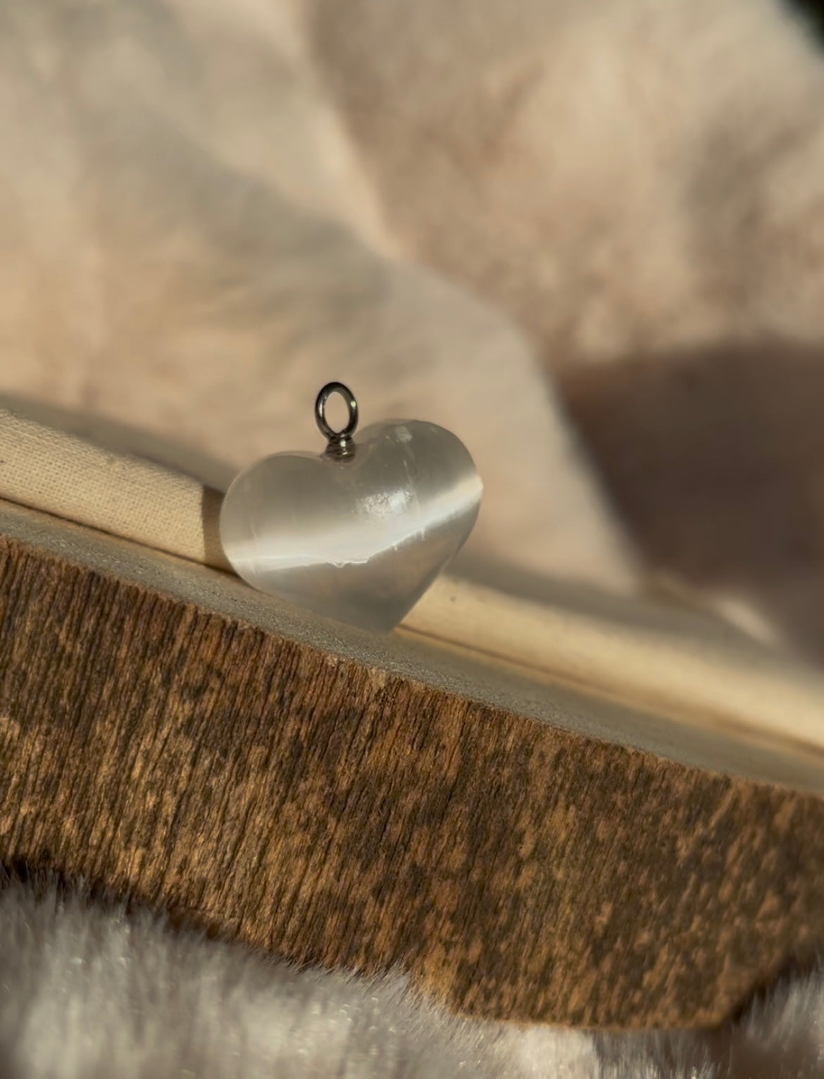 Seleniet (kettinghanger) hartje