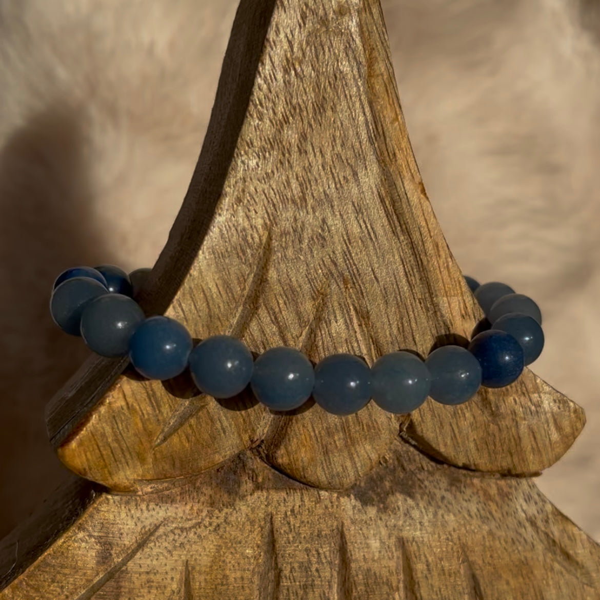 Blauwe aventurijn kogelarmband 8mm