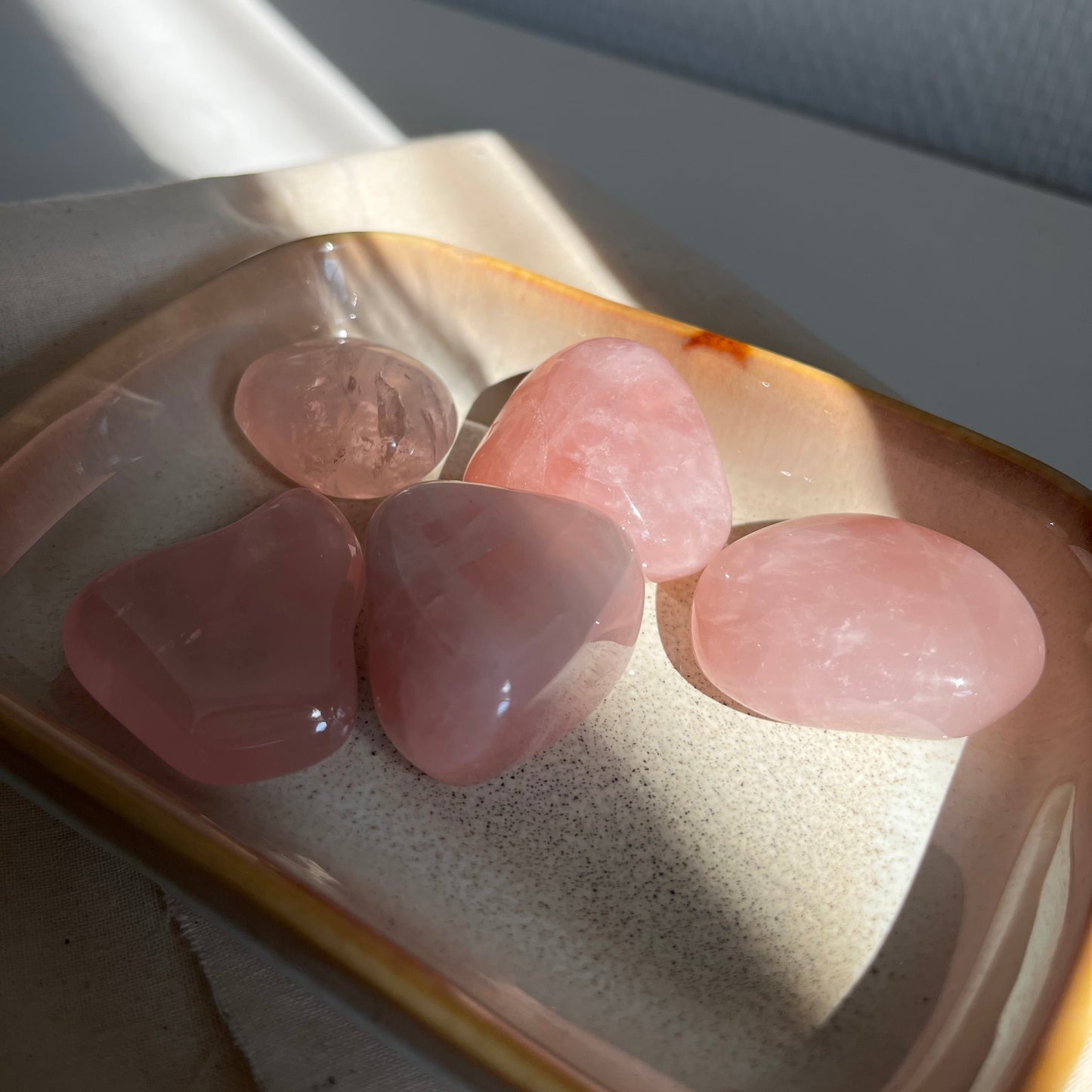 Edelsteen rozenkwarts trommelstenen