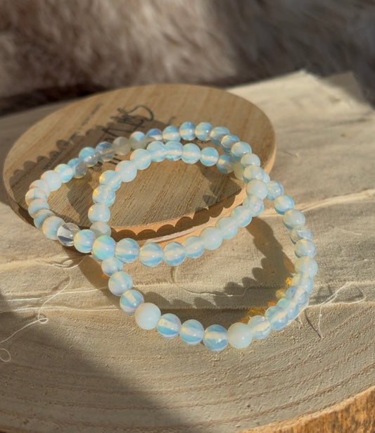 Opaliet kogelarmband 6mm