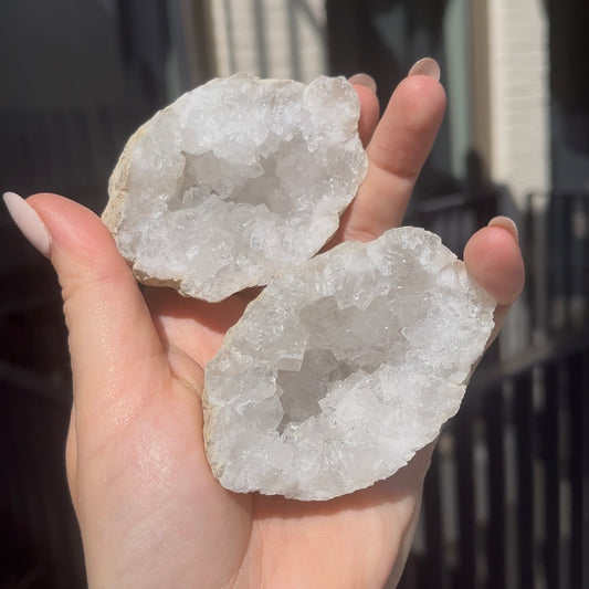 Kwarts geode set M uit Marokko (cadeautip!)