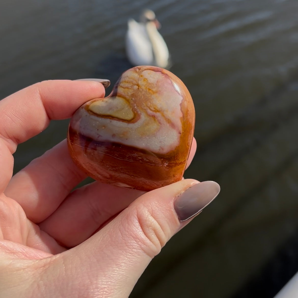 Polychroom Jaspis hart