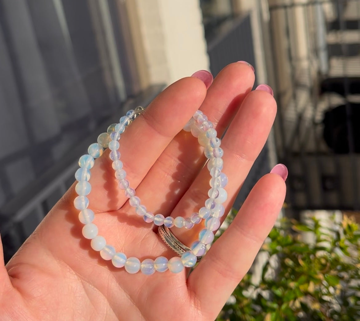 Volwassenen-kind armbandenset Opaliet