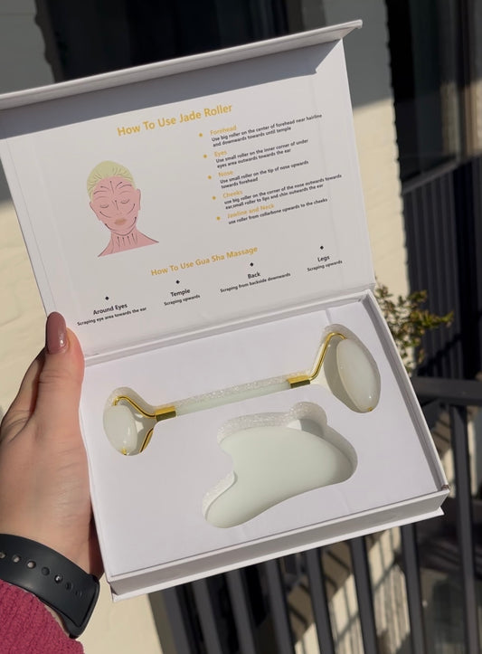 Massage cadeauset lichte jade