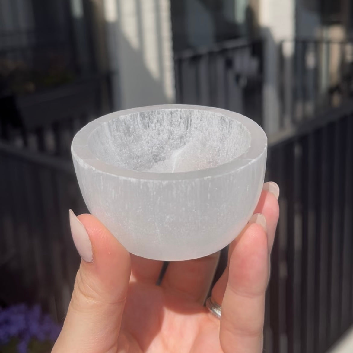 Seleniet (oplaad)schaaltje rond