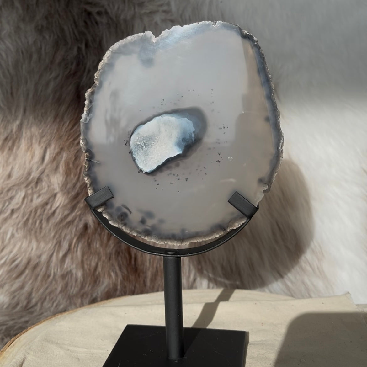 Agaat schijf op standaard #1