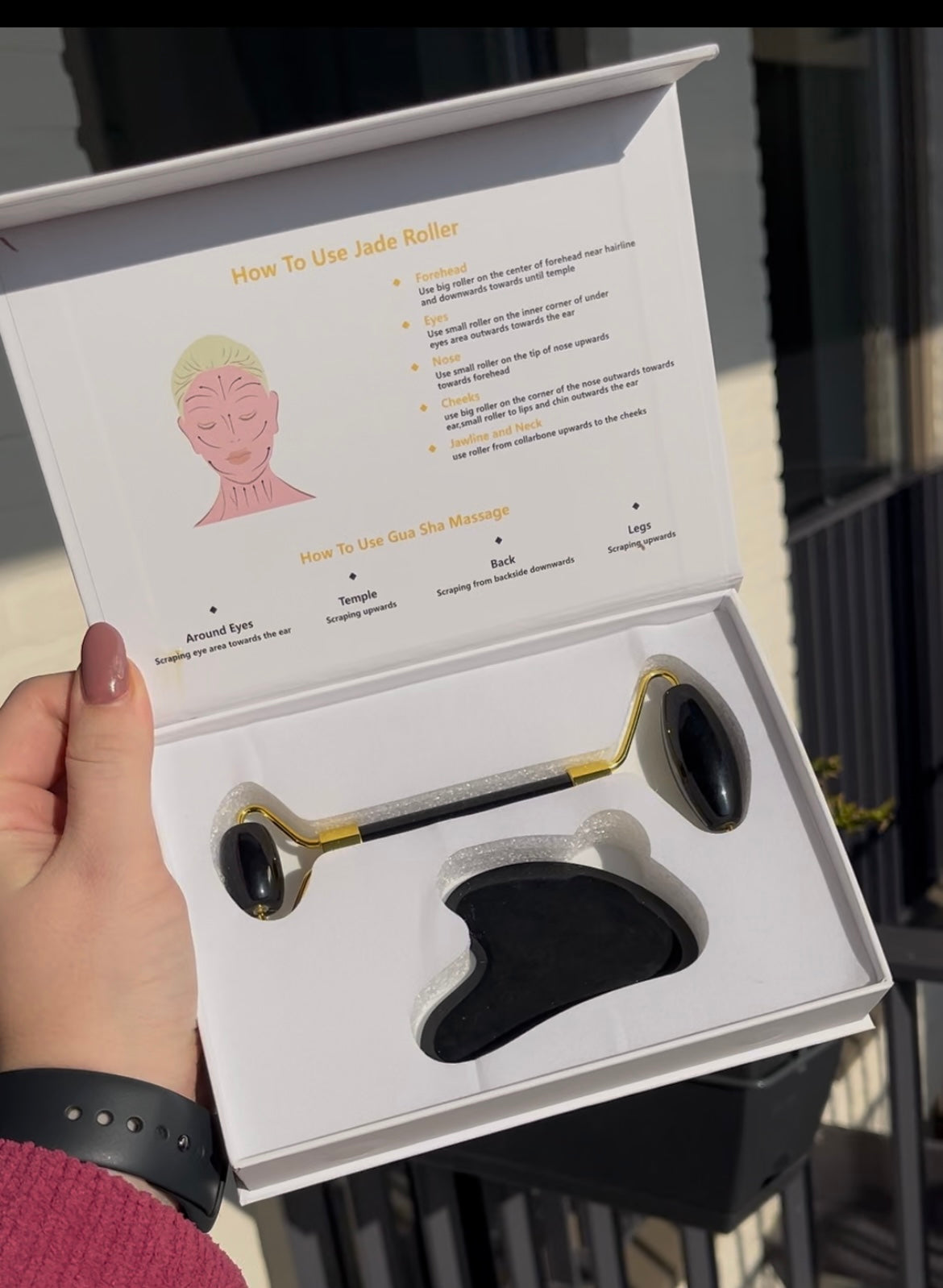 Massage cadeauset onyx