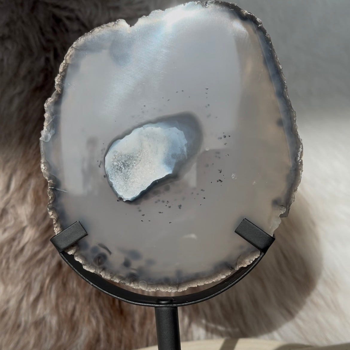 Agaat schijf op standaard #1