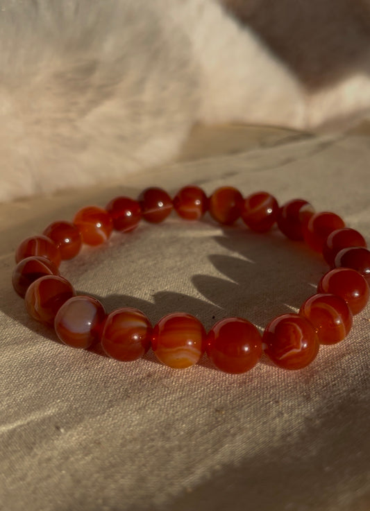 Carneool kogelarmband 10mm