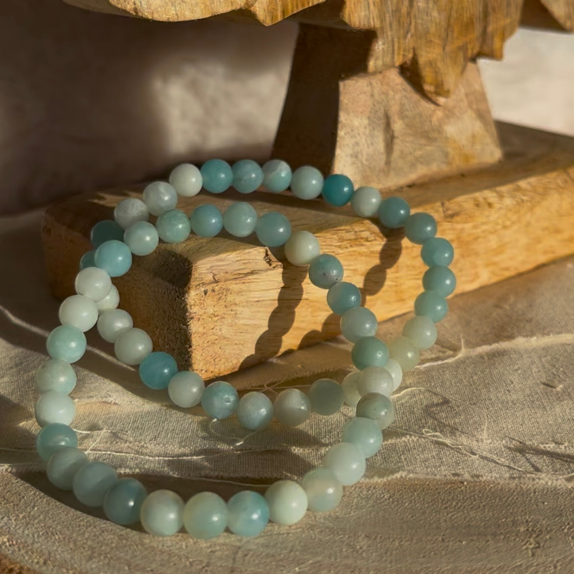 Amazoniet kogelarmband 6mm