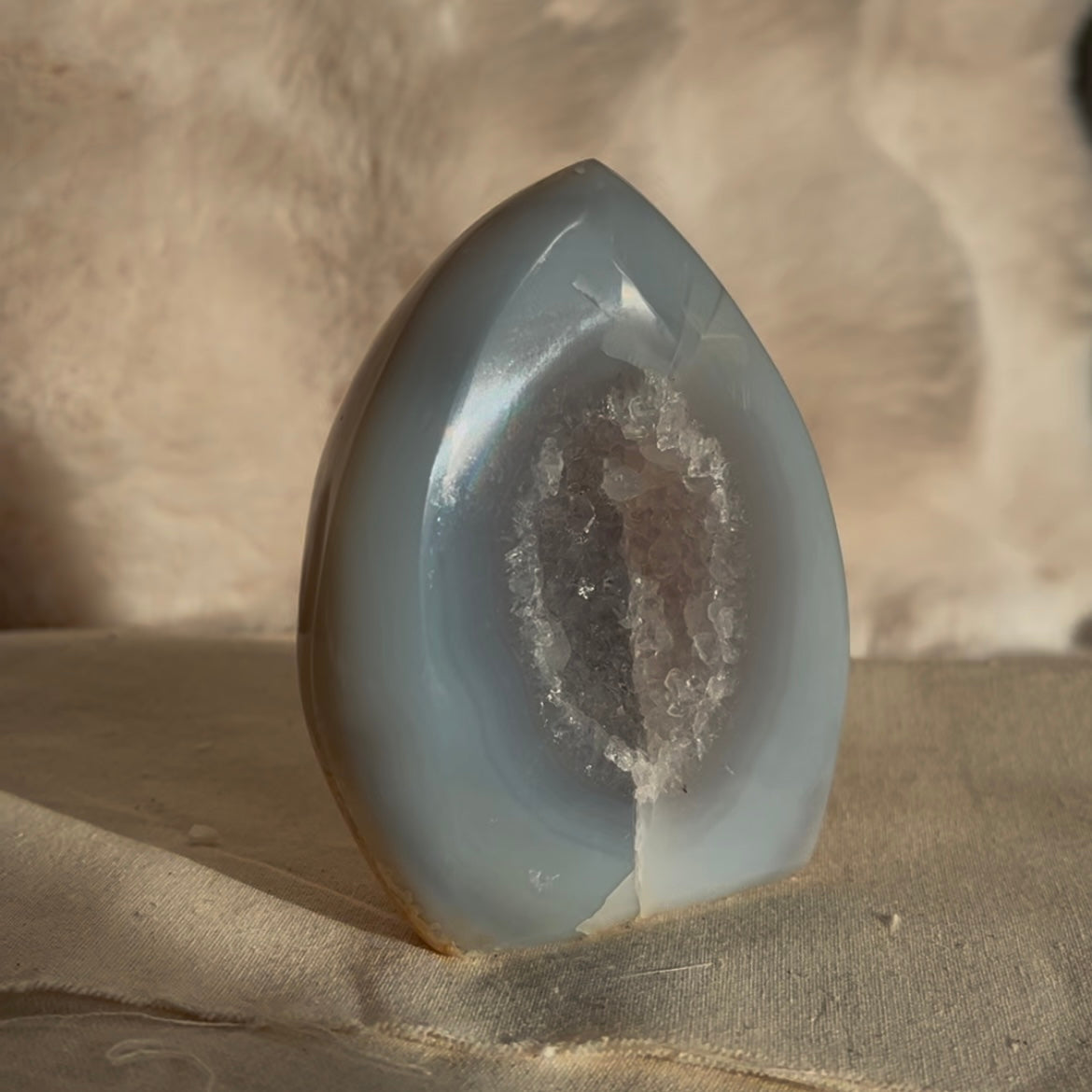 Agaat vlam gepolijste achterkant uit Brazilië