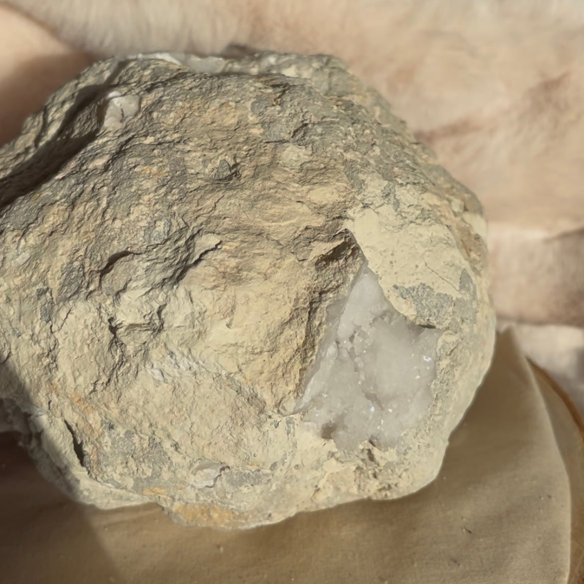 Kwarts geode 2-delige set L uit Marokko #1