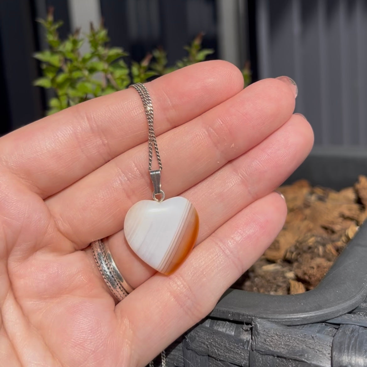 Carneool hart kettinghanger