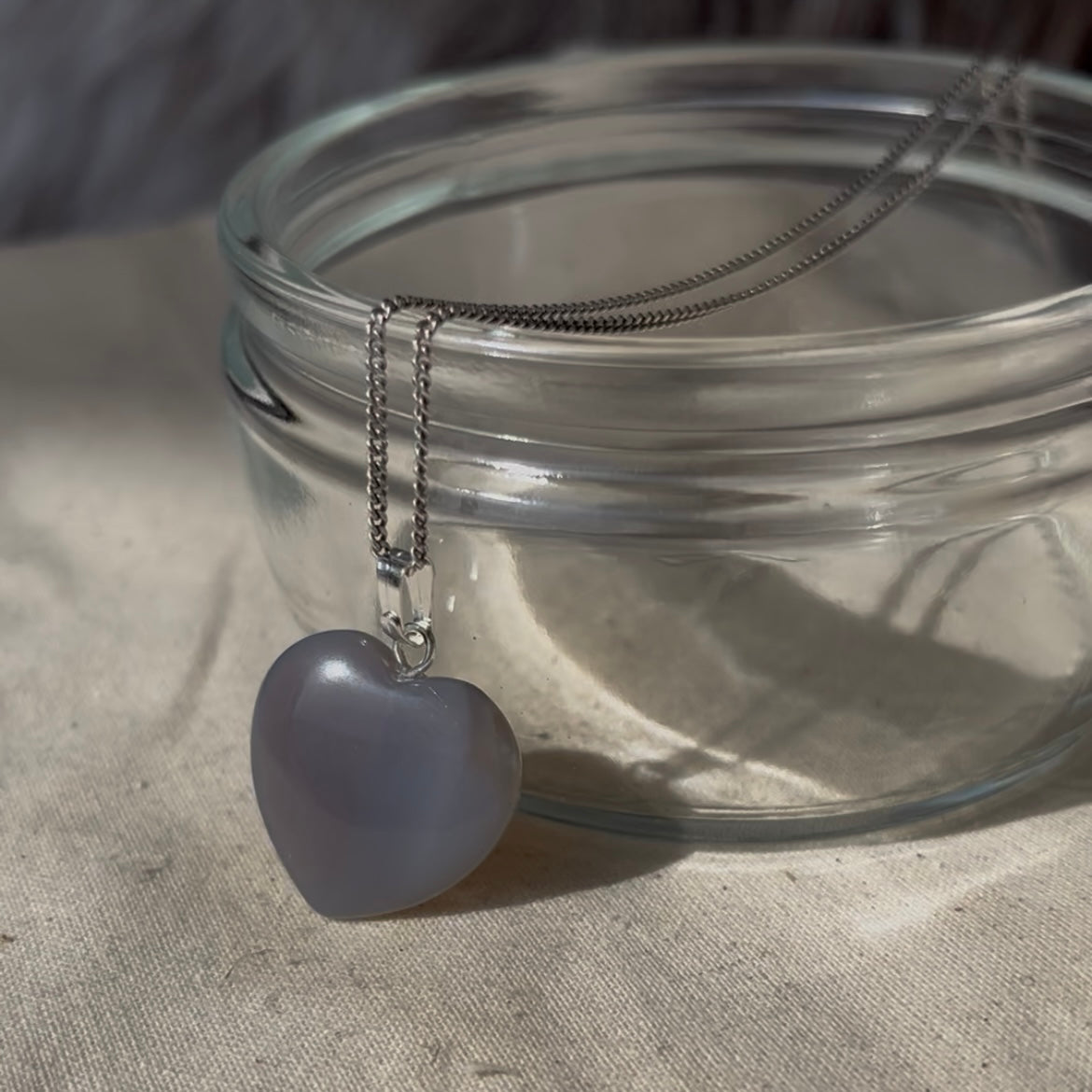 Agaat hart kettinghangers