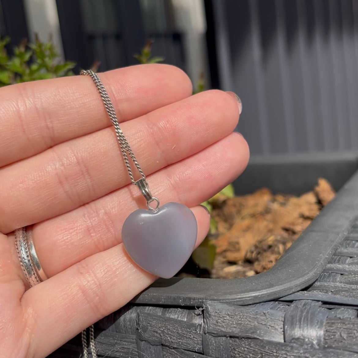 Agaat hart kettinghangers