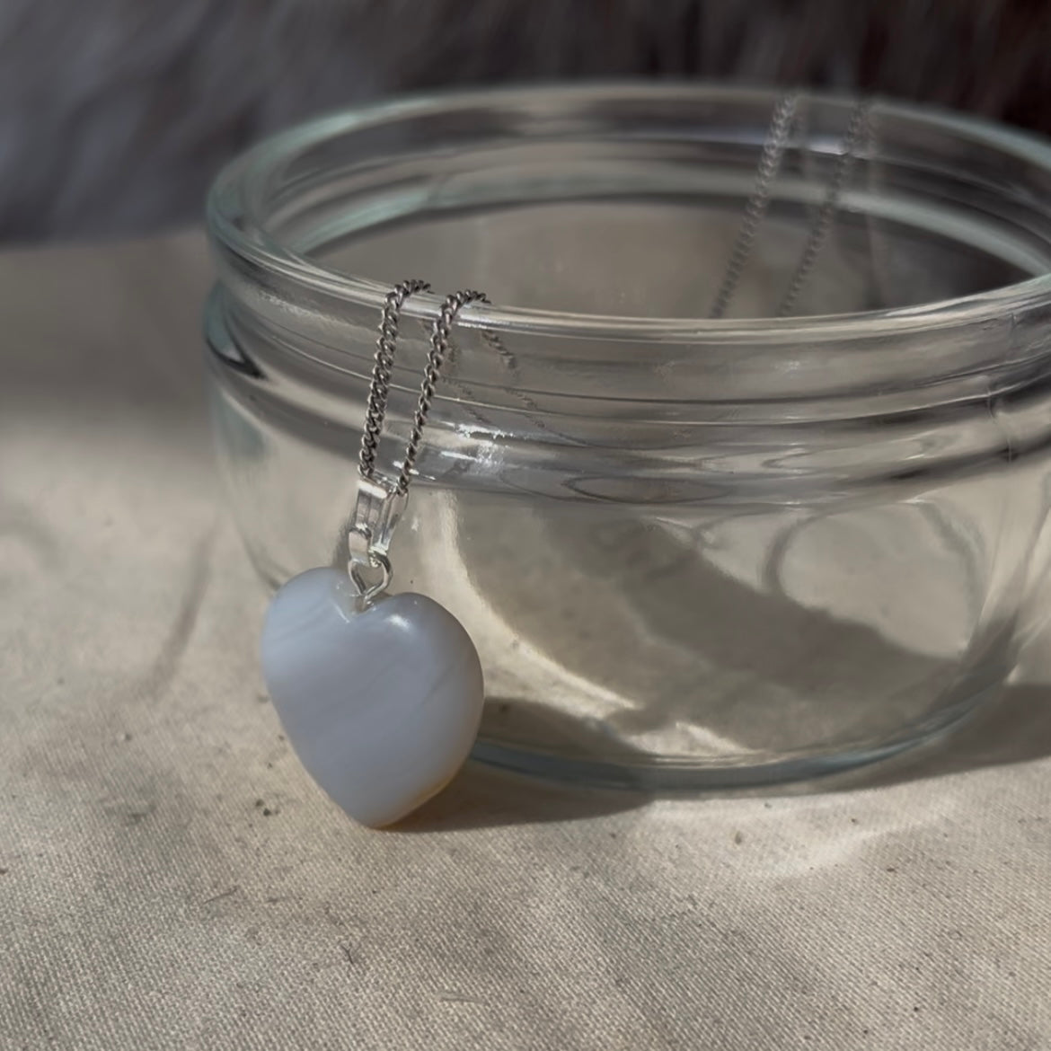 Agaat hart kettinghangers