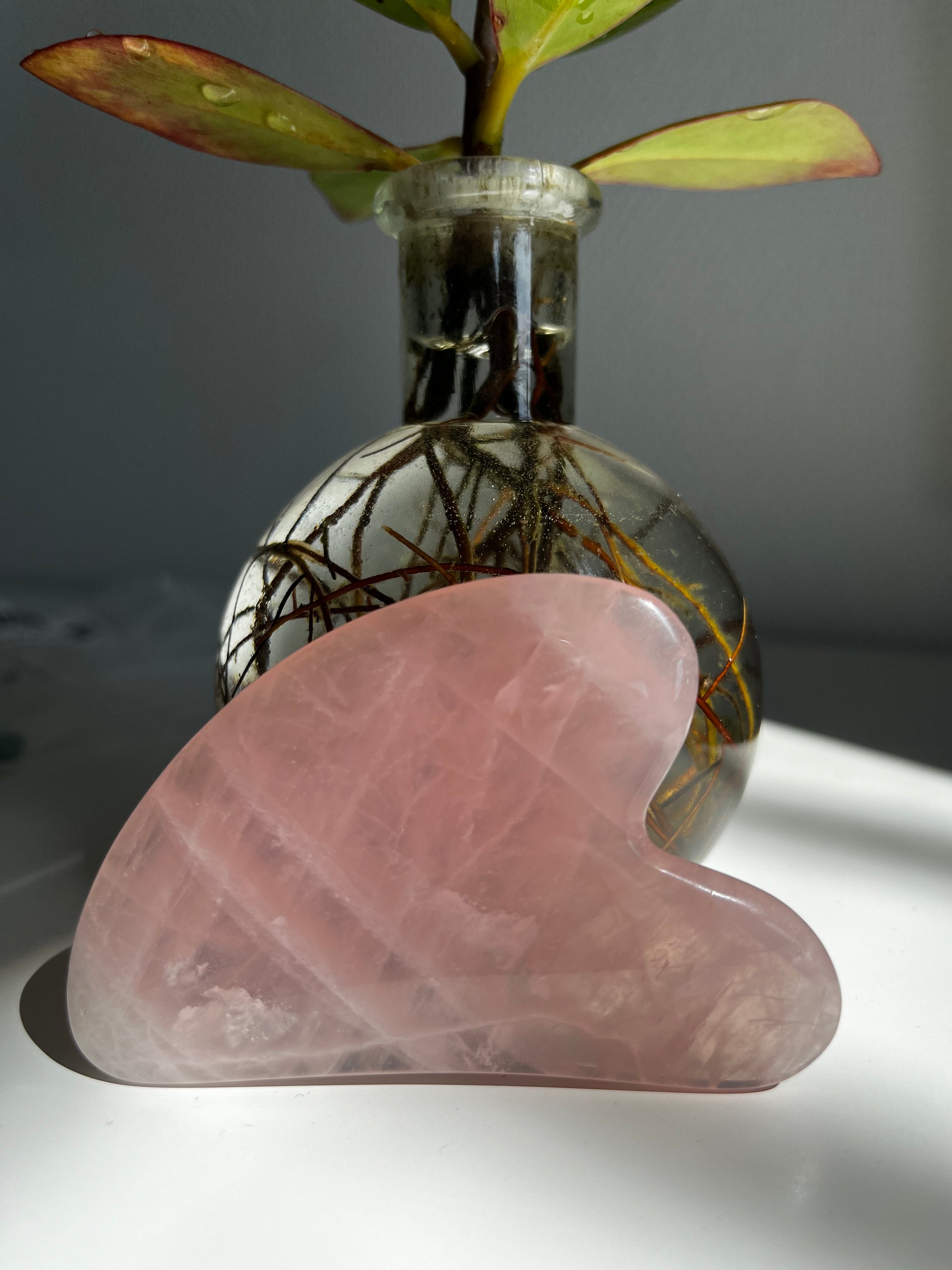 Gua sha rozenkwarts - edelsteen