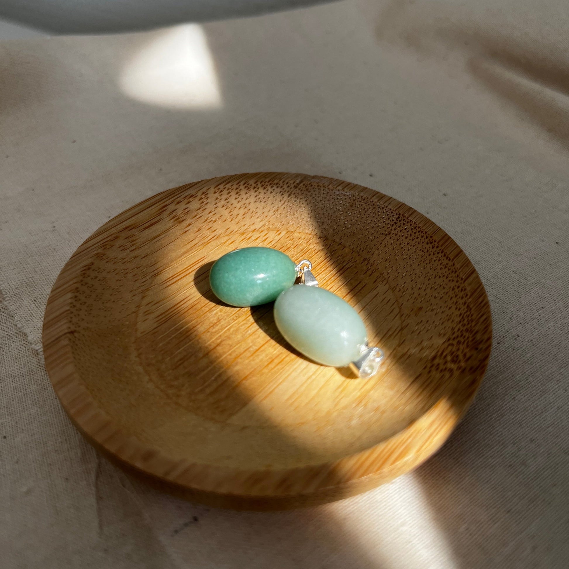 Edelsteen groene avanturijn kettinghanger