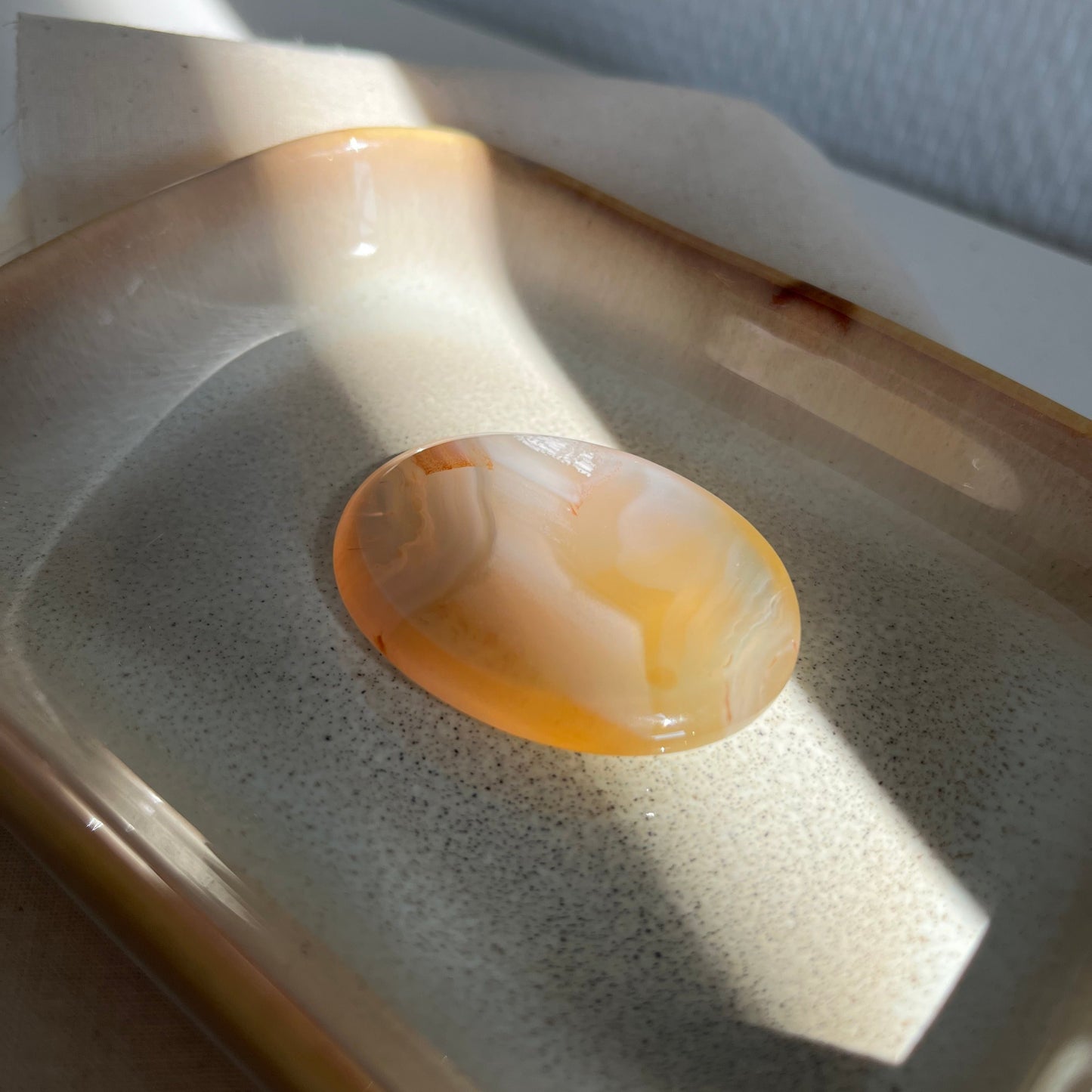 Edelsteen bloemagaat worrystone