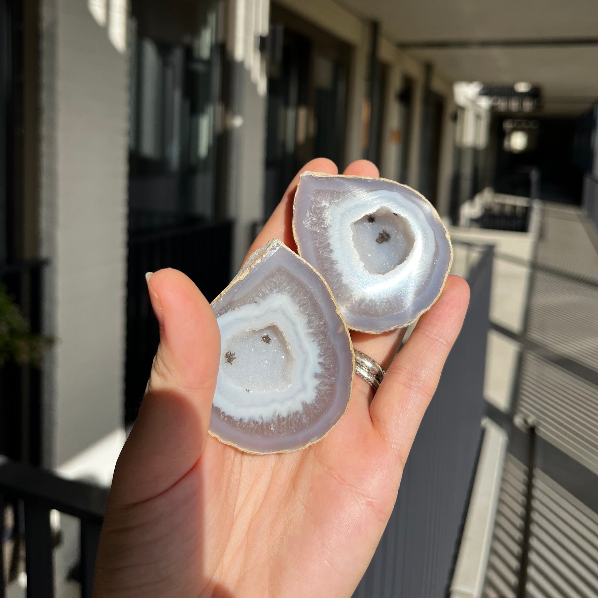 Edelsteen agaat druppel set