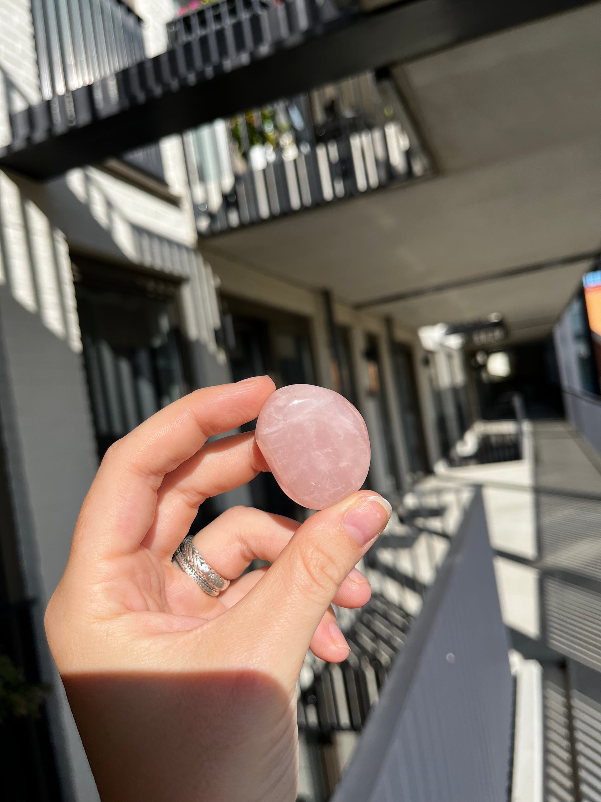 Edelsteen rozenkwarts trommelsteen