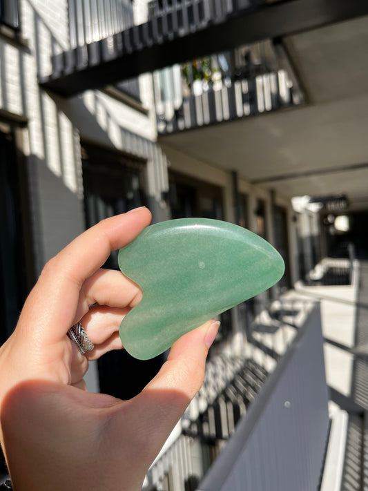 Gua sha groene aventurijn - edelsteen
