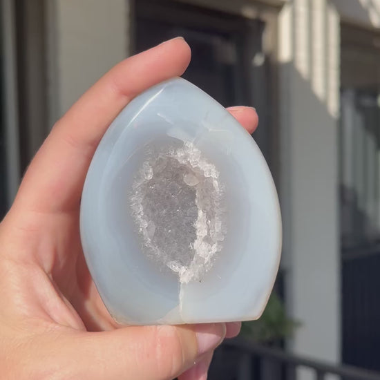 Edelsteen agaat vlam gepolijst