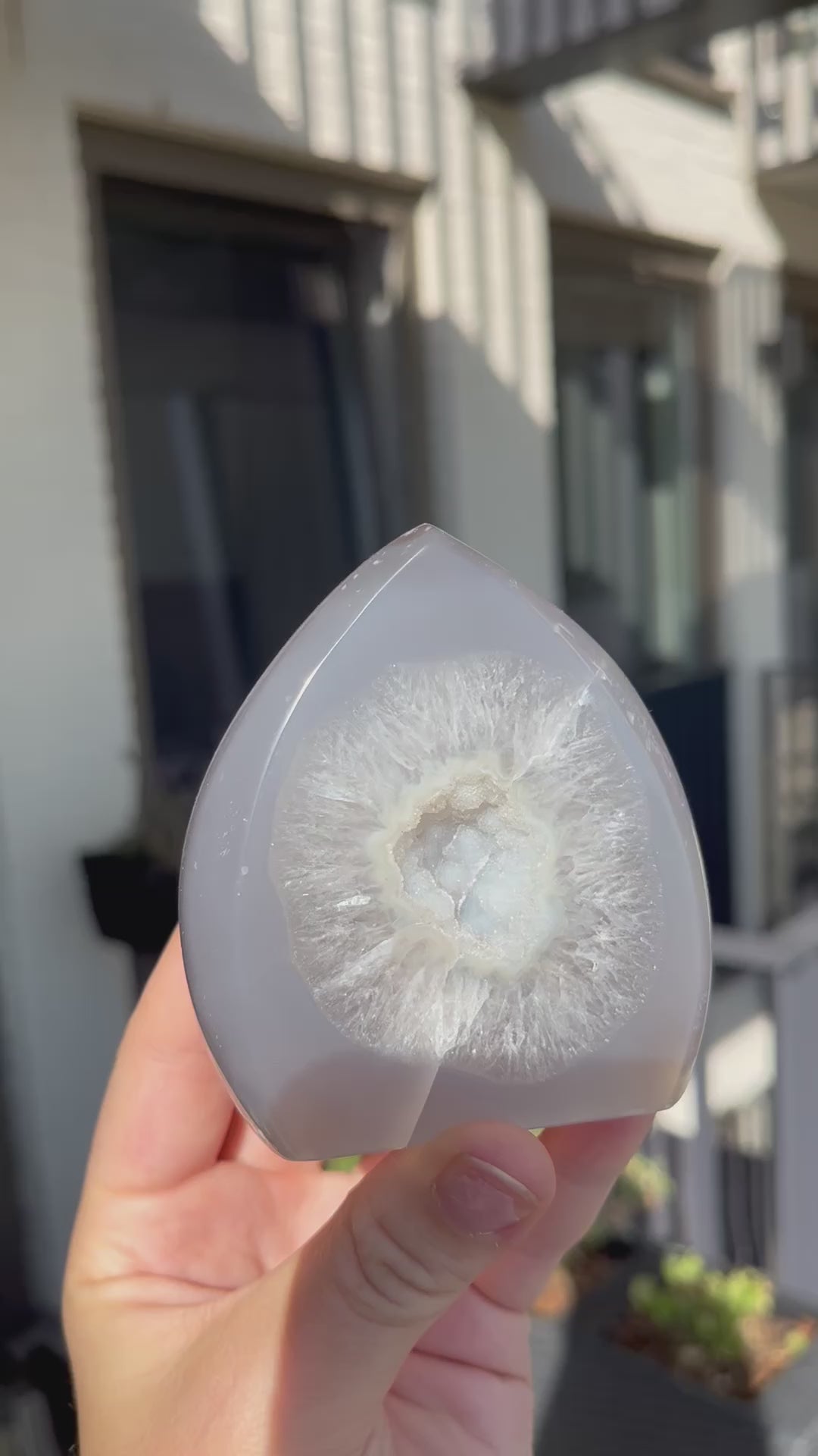 Edelsteen agaat vlam gepolijst